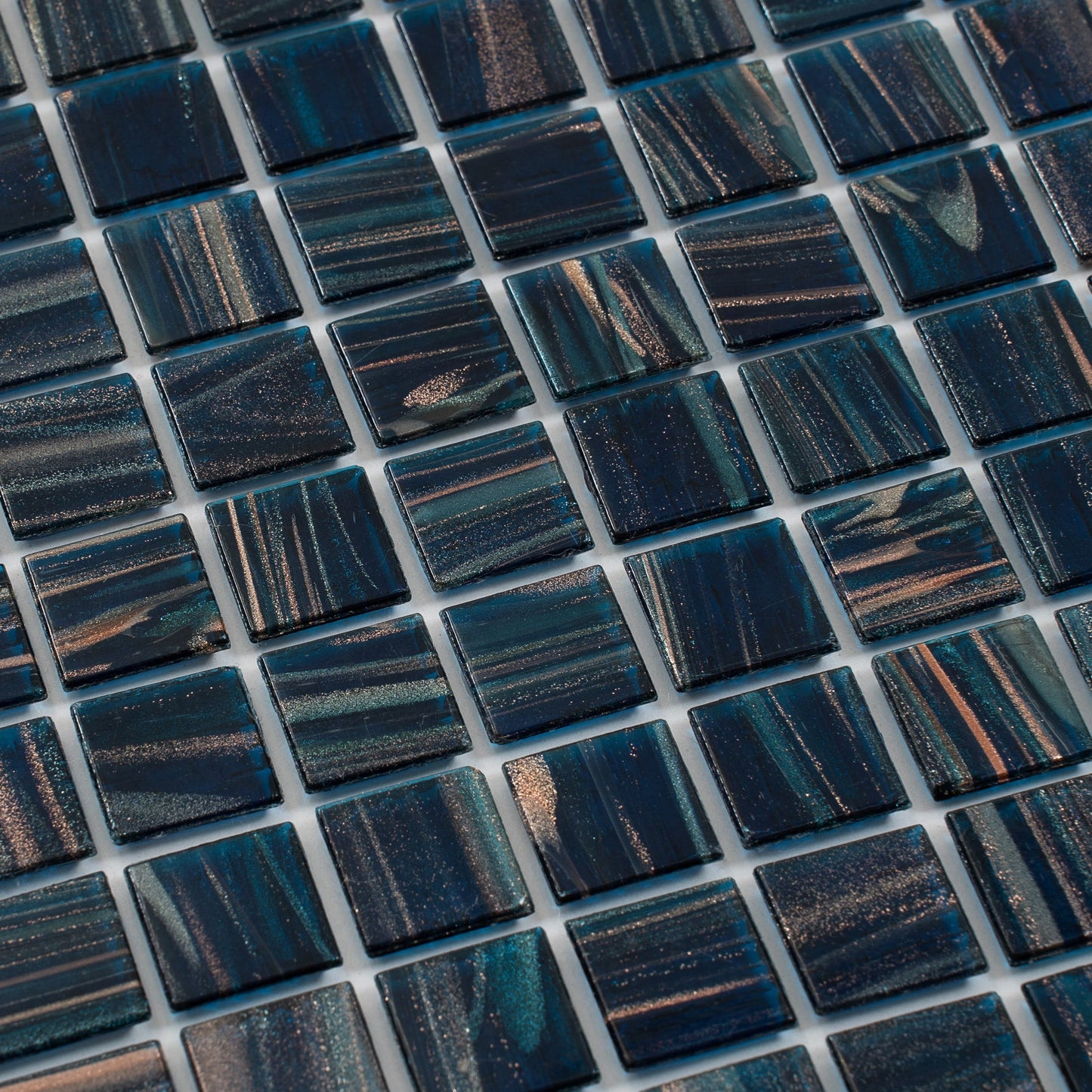 Berlin Blue 12x12 Glossy Uniform Square Glass Mosaic Tile (20 pack, 20 sq ft/case)