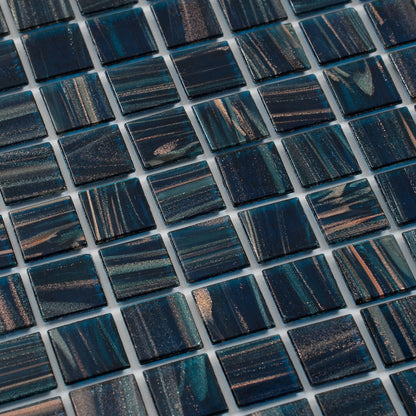 Berlin Blue 12x12 Glossy Uniform Square Glass Mosaic Tile (20 pack, 20 sq ft/case)