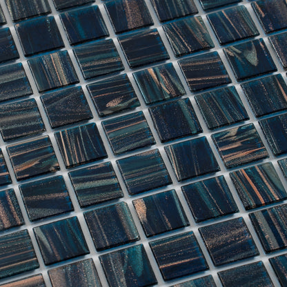 Berlin Blue 12x12 Glossy Uniform Square Glass Mosaic Tile (20 pack, 20 sq ft/case) - Sample