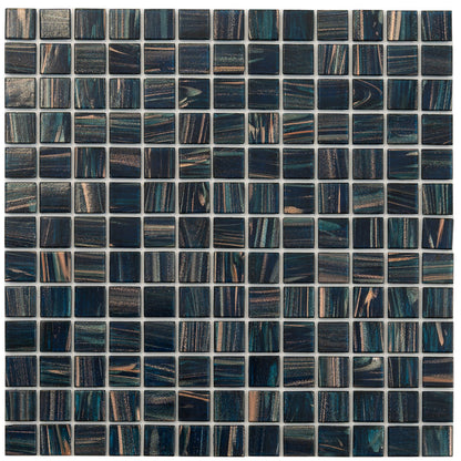 Berlin Blue 12x12 Glossy Uniform Square Glass Mosaic Tile (20 pack, 20 sq ft/case)