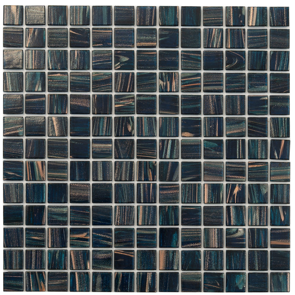 Berlin Blue 12x12 Glossy Uniform Square Glass Mosaic Tile (20 pack, 20 sq ft/case) - Sample