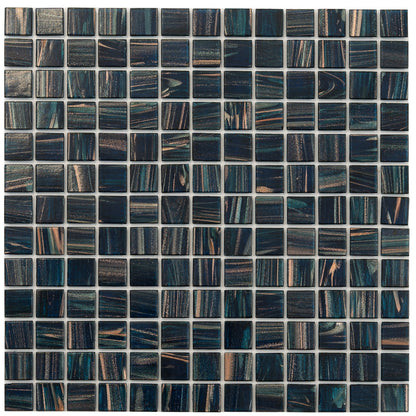 Berlin Blue 12x12 Glossy Uniform Square Glass Mosaic Tile (20 pack, 20 sq ft/case) - Sample