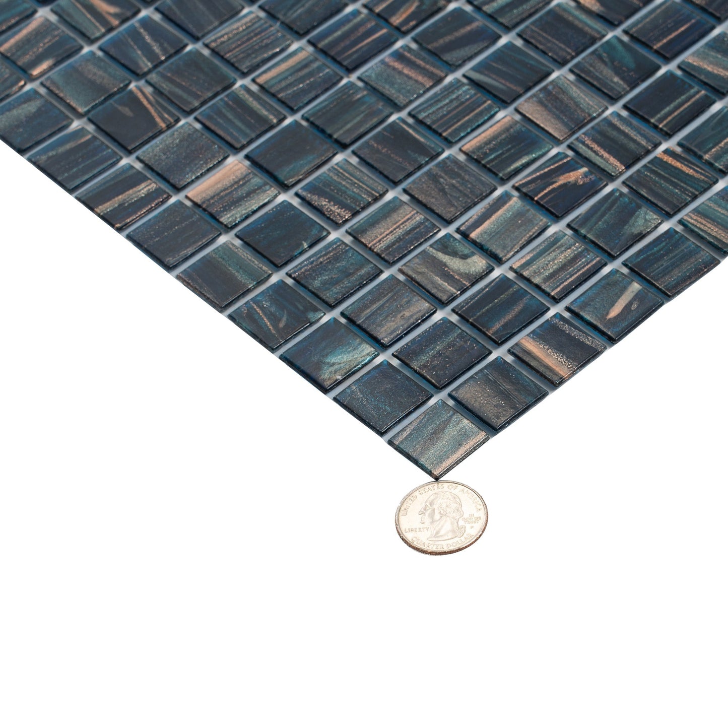 Berlin Blue 12x12 Glossy Uniform Square Glass Mosaic Tile (20 pack, 20 sq ft/case) - Sample