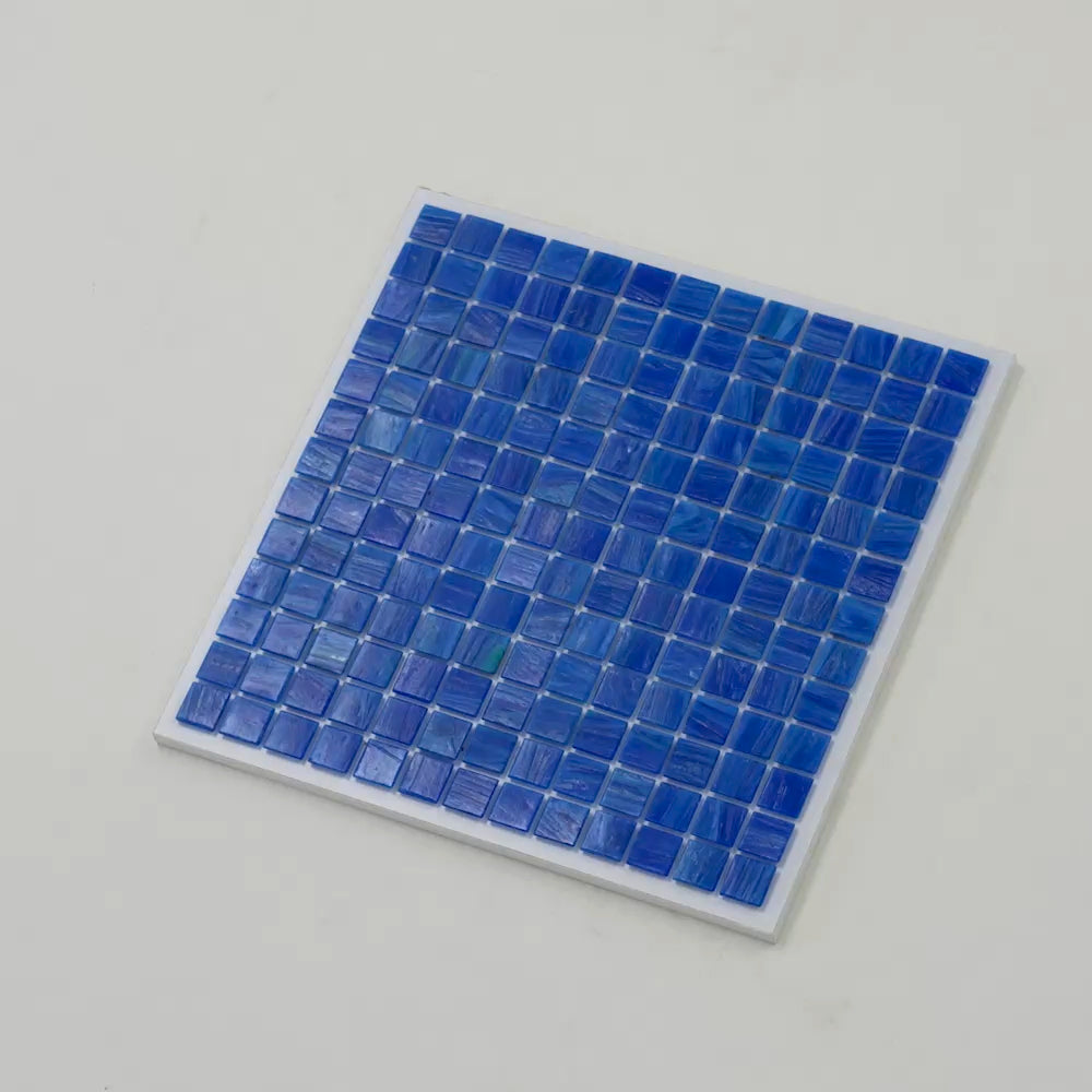 Trypan Blue 12x12 Glossy Uniform Square Glass Mosaic Tile (20 pack, 20 sq ft/case)
