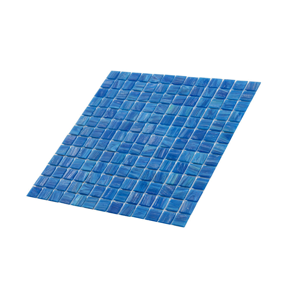 Trypan Blue 12x12 Glossy Uniform Square Glass Mosaic Tile (20 pack, 20 sq ft/case)