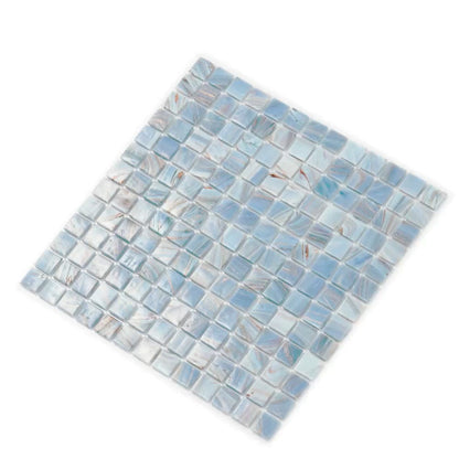 Manatee Blue 12x12 Glossy Uniform Square Glass Mosaic Tile (20 pack, 20 sq ft/case)