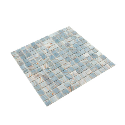 Manatee Blue 12x12 Glossy Uniform Square Glass Mosaic Tile (20 pack, 20 sq ft/case)
