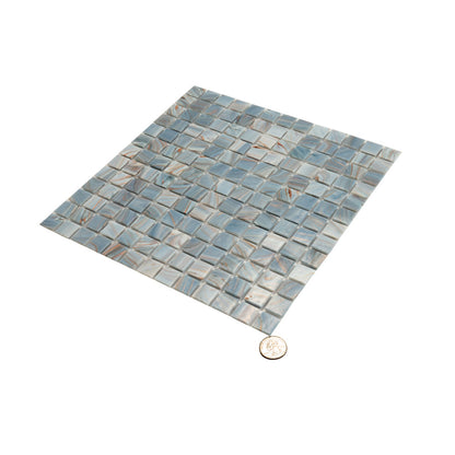 Manatee Blue 12x12 Glossy Uniform Square Glass Mosaic Tile (20 pack, 20 sq ft/case)
