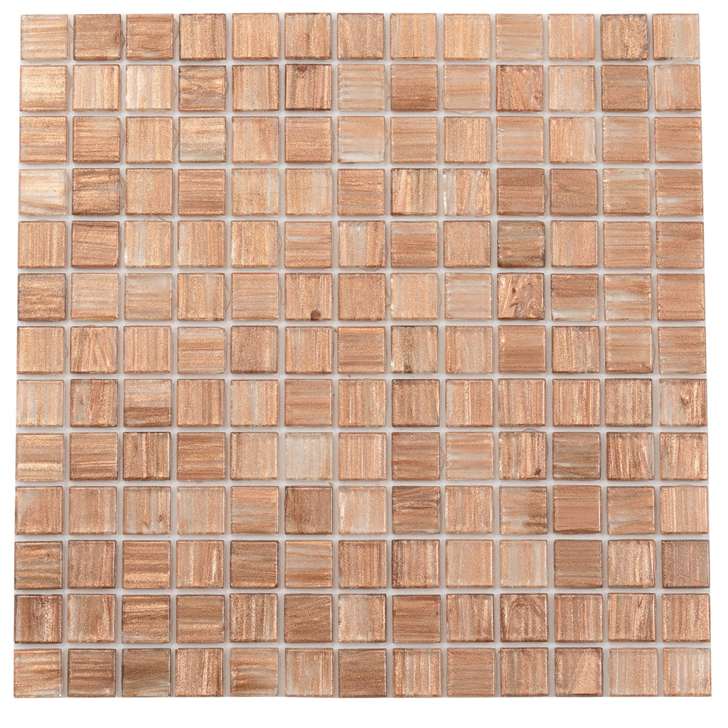Copper Brown 12x12 Glossy Uniform Square Glass Mosaic Tile (20 pack, 20 sq ft/case)
