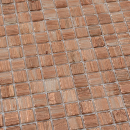 Copper Brown 12x12 Glossy Uniform Square Glass Mosaic Tile (20 pack, 20 sq ft/case)