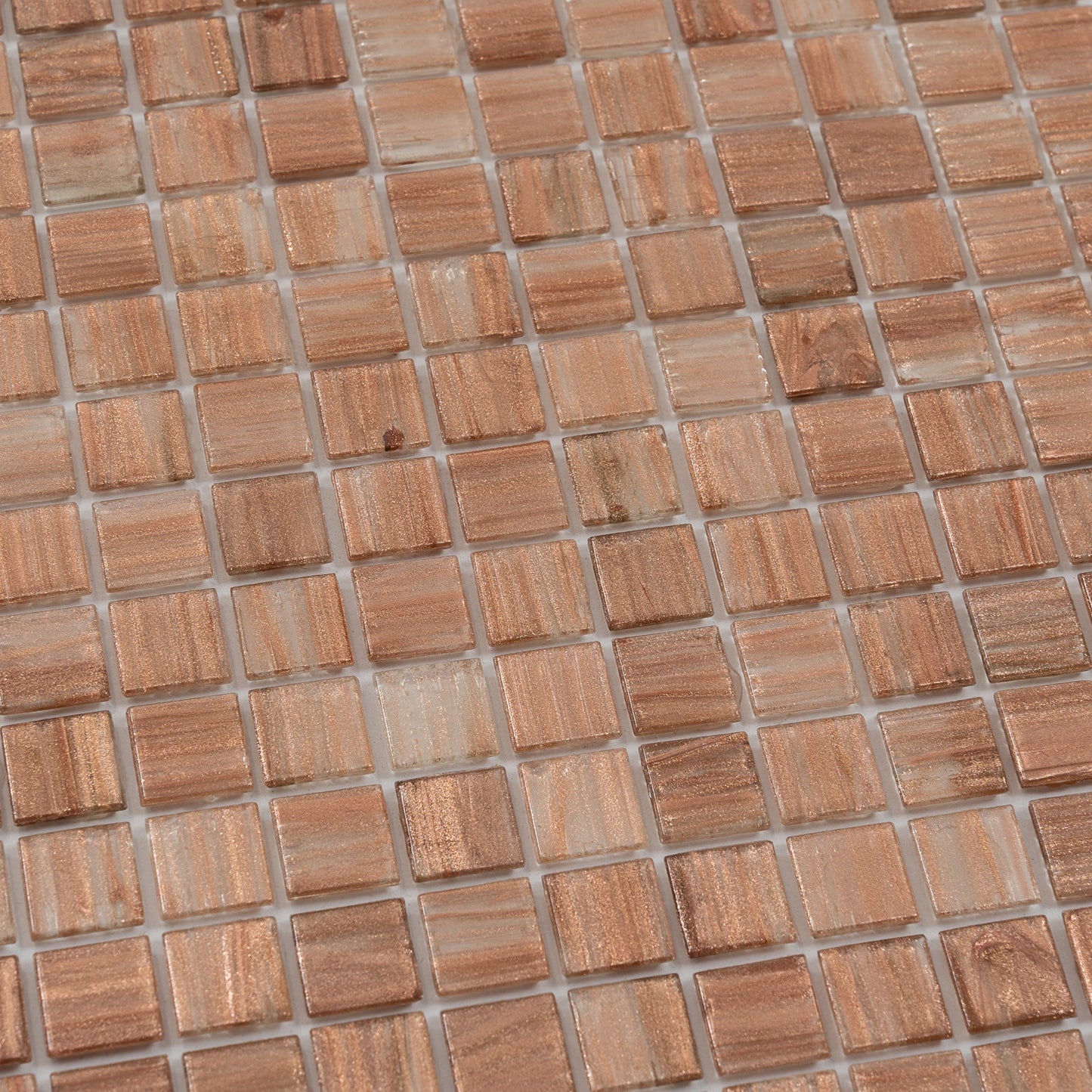 Copper Brown 12x12 Glossy Uniform Square Glass Mosaic Tile (20 pack, 20 sq ft/case) - Sample