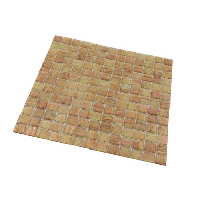 Tortilla Brown 12x12 Glossy Uniform Square Glass Mosaic Tile (20 pack, 20 sq ft/case)