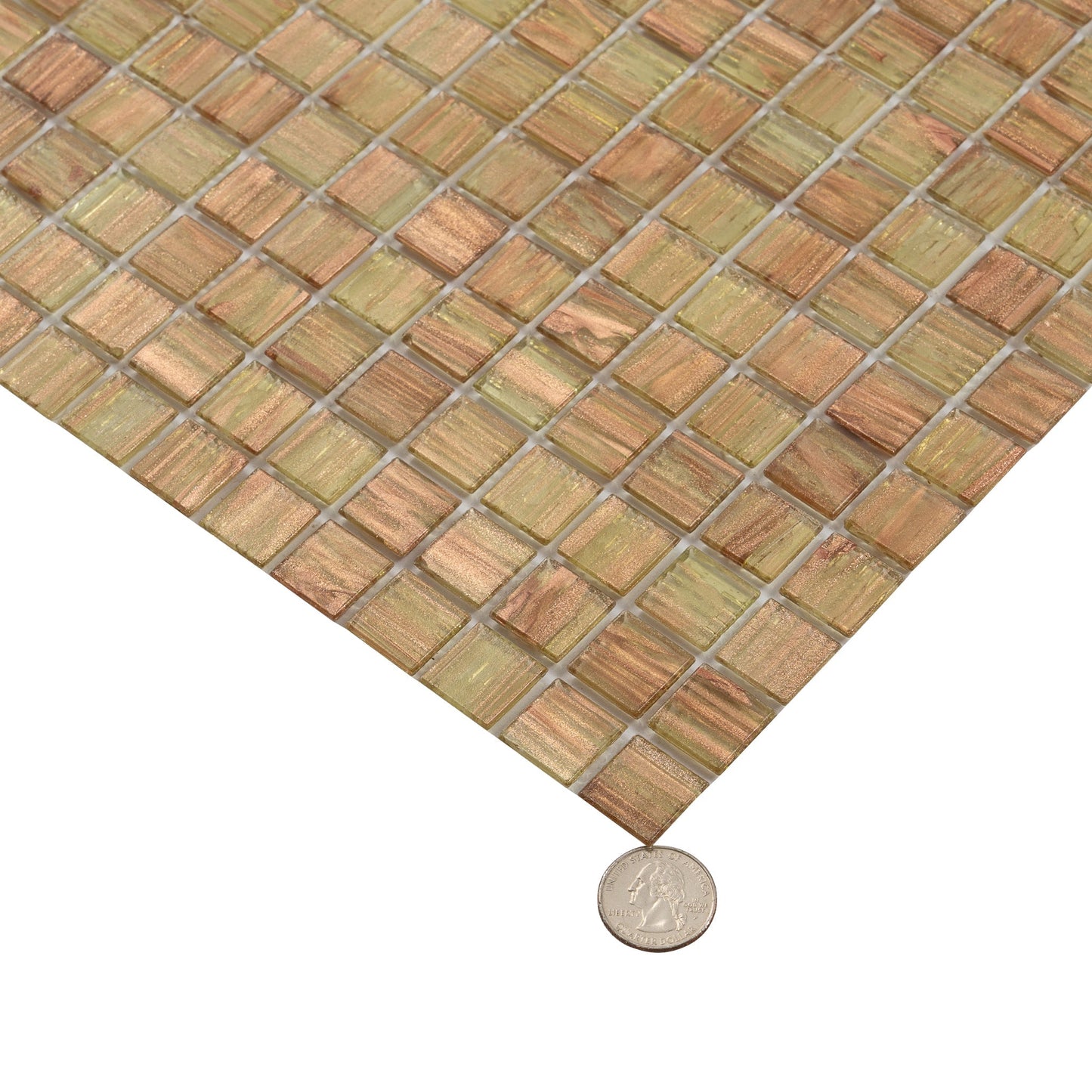 Tortilla Brown 12x12 Glossy Uniform Square Glass Mosaic Tile (20 pack, 20 sq ft/case)