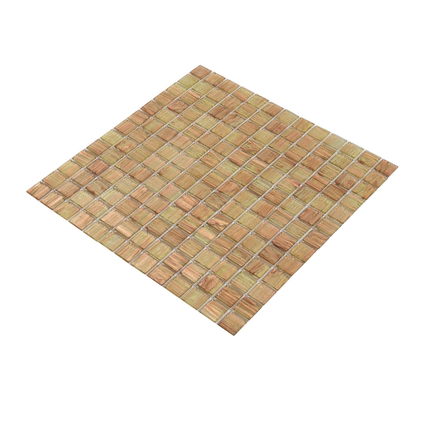 Tortilla Brown 12x12 Glossy Uniform Square Glass Mosaic Tile (20 pack, 20 sq ft/case)