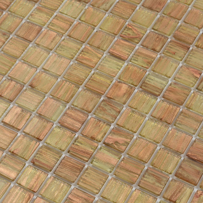 Tortilla Brown 12x12 Glossy Uniform Square Glass Mosaic Tile (20 pack, 20 sq ft/case)