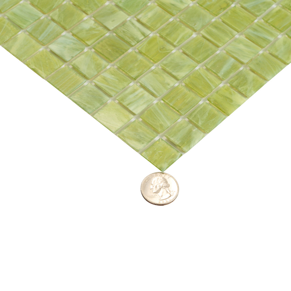 Green Lizard 12x12 Glossy Uniform Square Glass Mosaic Tile (20 pack, 20 sq ft/case)