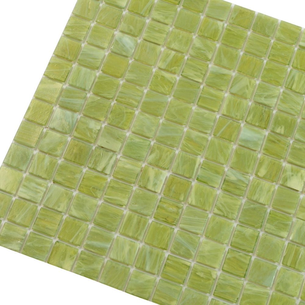 Green Lizard 12x12 Glossy Uniform Square Glass Mosaic Tile (20 pack, 20 sq ft/case)