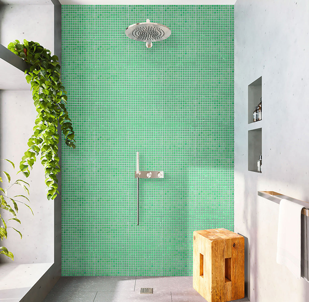 UFO Green 12x12 Glossy Uniform Square Glass Mosaic Tile (20 pack, 20 sq ft/case)
