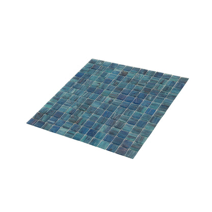 Sea Blue 12x12 Uniform Square Glossy Glass Mosaic Tile (20 pack, 20 sq ft/case) - Sample