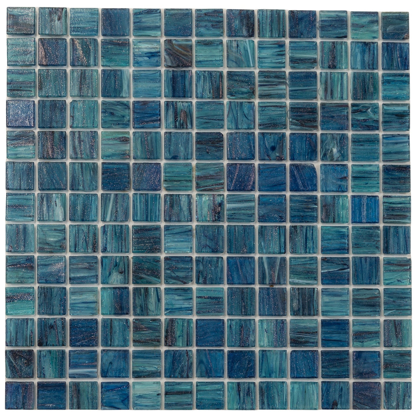 Sea Blue 12x12 Uniform Square Glossy Glass Mosaic Tile (20 pack, 20 sq ft/case) - Sample