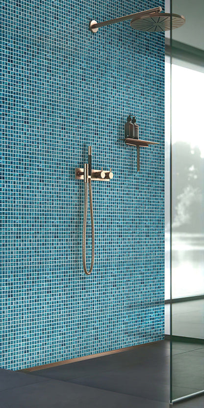 Skobeloff Green 12x12 Glossy Uniform Square Glass Mosaic Tile (20 pack, 20 sq ft/case)