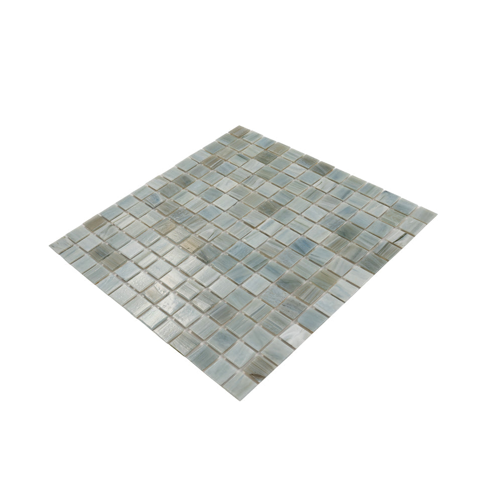 Pearl Blue 12x12 Glossy Uniform Square Glass Mosaic Tile (20 pack, 20 sq ft/case) - Sample