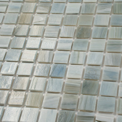 Pearl Blue 12x12 Glossy Uniform Square Glass Mosaic Tile (20 pack, 20 sq ft/case) - Sample
