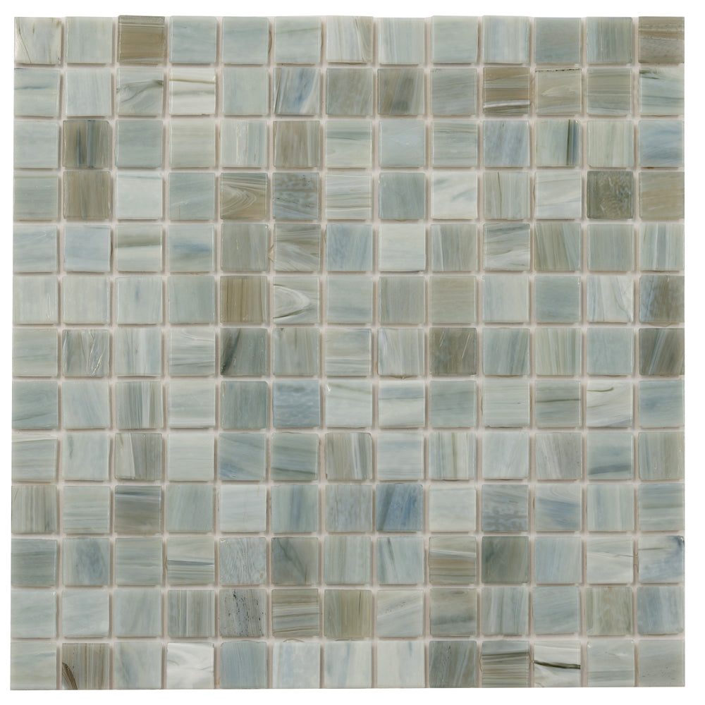 Pearl Blue 12x12 Glossy Uniform Square Glass Mosaic Tile (20 pack, 20 sq ft/case) - Sample
