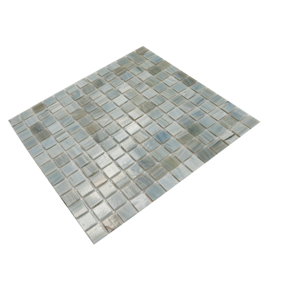 Pearl Blue 12x12 Glossy Uniform Square Glass Mosaic Tile (20 pack, 20 sq ft/case) - Sample