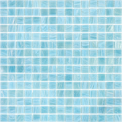 Pool Blue 12x12 Glossy Uniform Square Glass Mosaic Tile (20 pack, 20 sq ft/case) - Sample