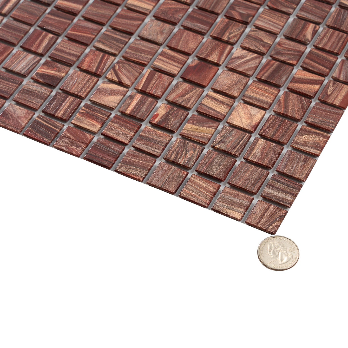 Fire Brick Red 12x12 Glossy Uniform Square Glass Mosaic Tile (20 pack, 20 sq ft/case) - Sample
