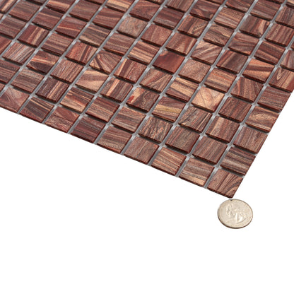 Fire Brick Red 12x12 Glossy Uniform Square Glass Mosaic Tile (20 pack, 20 sq ft/case) - Sample