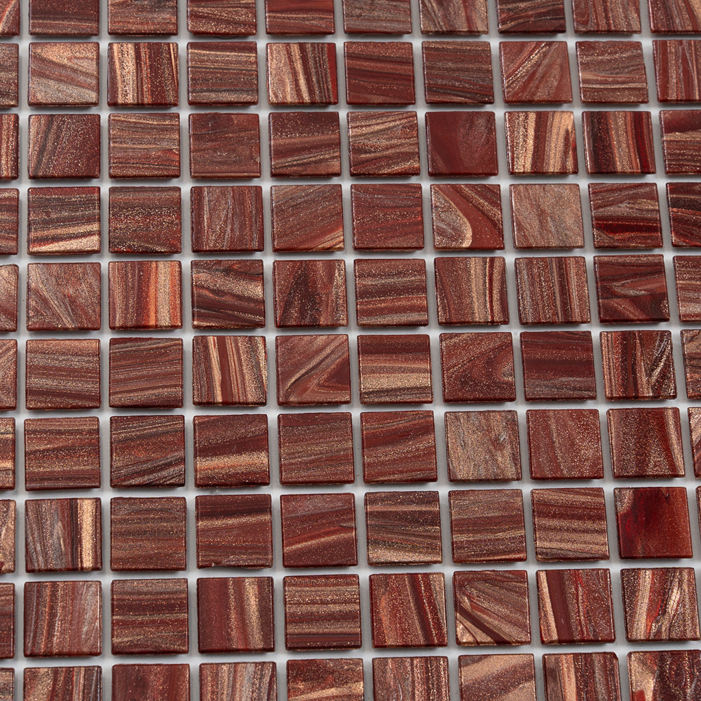 Fire Brick Red 12x12 Glossy Uniform Square Glass Mosaic Tile (20 pack, 20 sq ft/case) - Sample