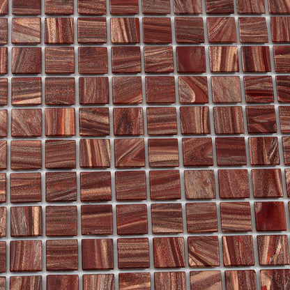 Fire Brick Red 12x12 Glossy Uniform Square Glass Mosaic Tile (20 pack, 20 sq ft/case) - Sample