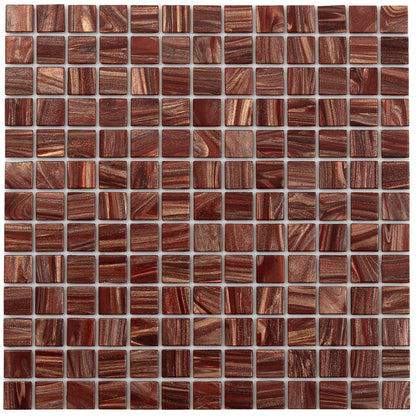 Fire Brick Red 12x12 Glossy Uniform Square Glass Mosaic Tile (20 pack, 20 sq ft/case) - Sample