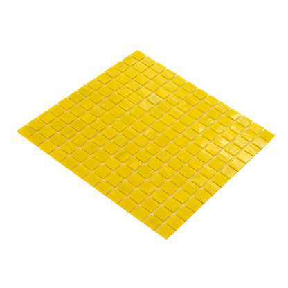 Canary Yellow 12x12 Glossy Uniform Square Glass Mosaic Tile (20 pack, 20 sq ft/case)