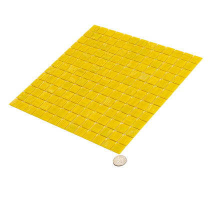 Canary Yellow 12x12 Glossy Uniform Square Glass Mosaic Tile (20 pack, 20 sq ft/case)