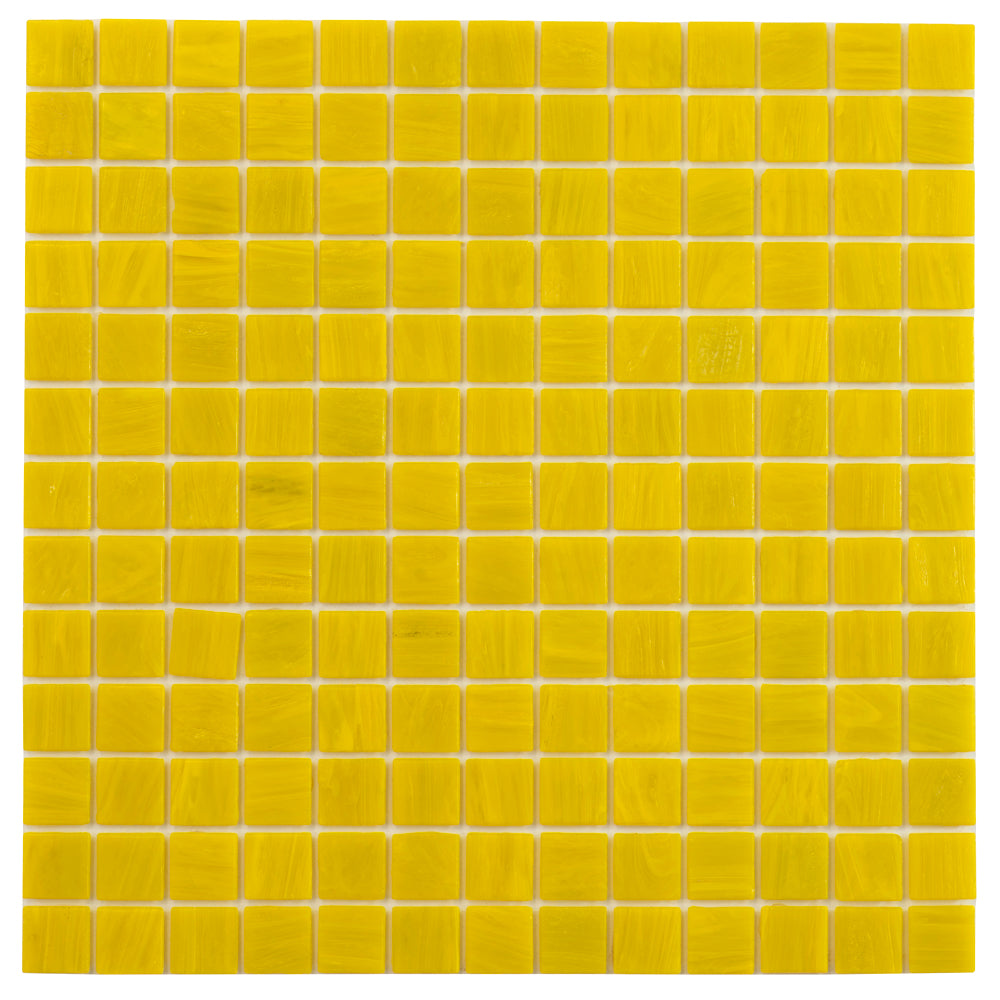 Canary Yellow 12x12 Glossy Uniform Square Glass Mosaic Tile (20 pack, 20 sq ft/case)