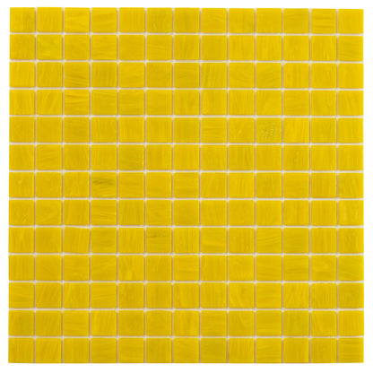 Canary Yellow 12x12 Glossy Uniform Square Glass Mosaic Tile (20 pack, 20 sq ft/case)