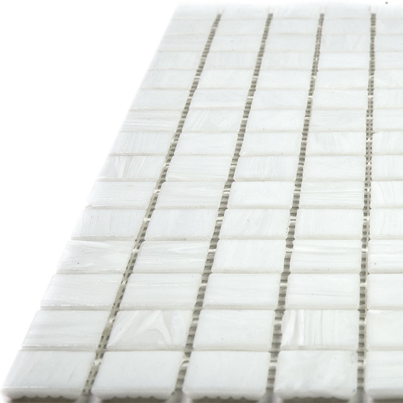 White Dove 12x12 Glossy Uniform Square Glass Mosaic Tile (20 pack, 20 sq ft/case) - Sample