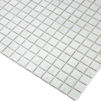 White Dove 12x12 Glossy Uniform Square Glass Mosaic Tile (20 pack, 20 sq ft/case) - Sample