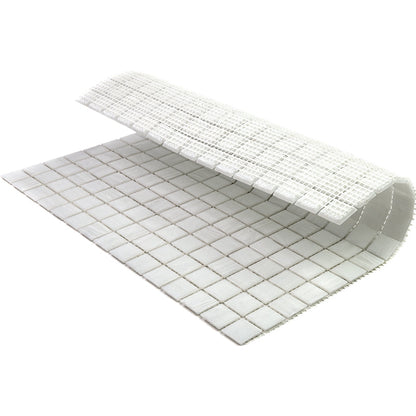 White Dove 12x12 Glossy Uniform Square Glass Mosaic Tile (20 pack, 20 sq ft/case) - Sample