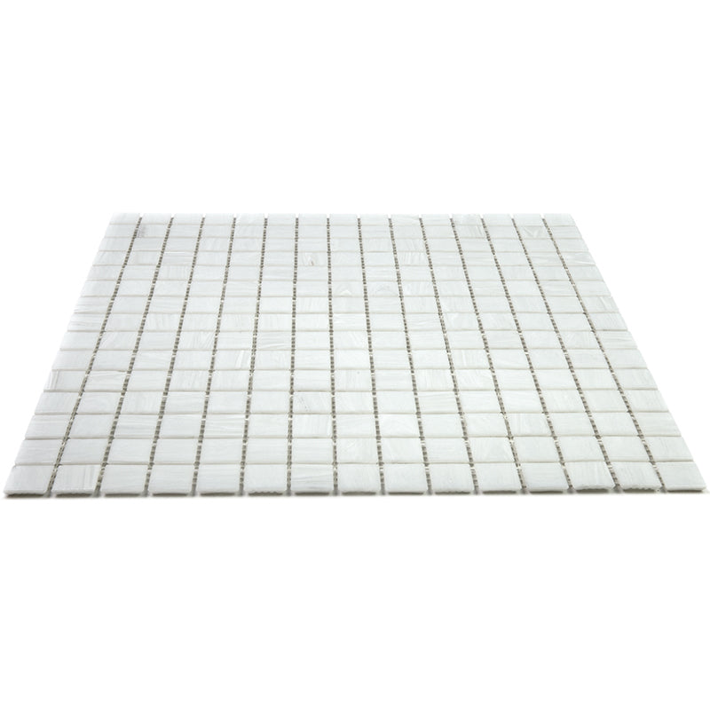 White Dove 12x12 Glossy Uniform Square Glass Mosaic Tile (20 pack, 20 sq ft/case) - Sample