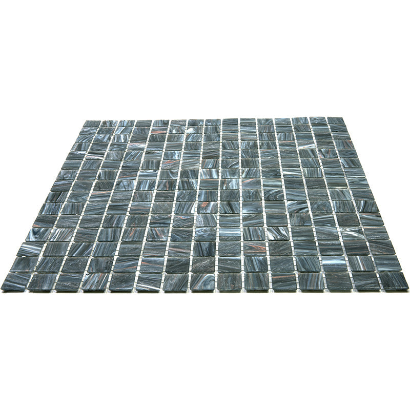 Cosmic Gray 12x12 Glossy Uniform Square Glass Mosaic Tile (20 pack, 20 sq ft/case) - Sample
