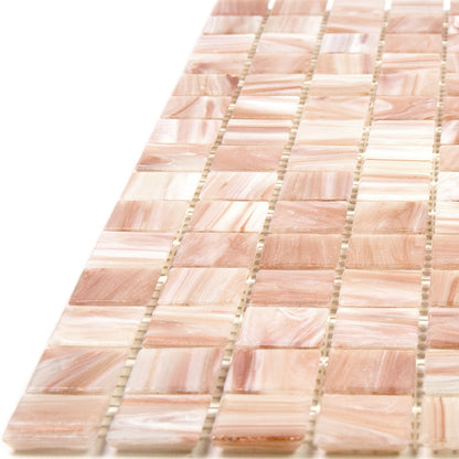 Linen Beige 12x12 Glossy Uniform Square Glass Mosaic Tile (20 pack, 20 sq ft/case)