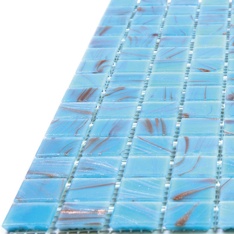 Maya Blue 12x12 Glossy Uniform Square Glass Mosaic Tile (20 pack, 20 sq ft/case)