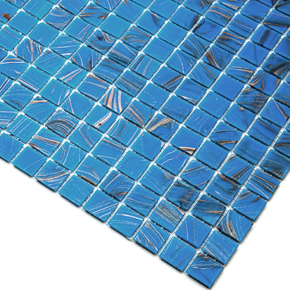 Rich Electric Blue 12x12 Glossy Uniform Square Glass Mosaic Tile (20 pack, 20 sq ft/case)