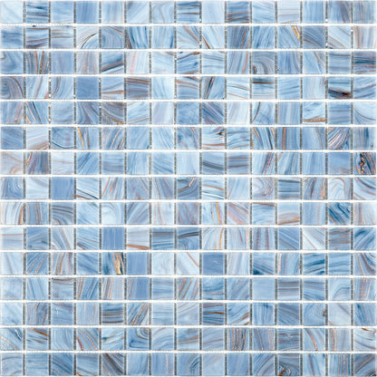 Manatee Blue 12x12 Glossy Uniform Square Glass Mosaic Tile (20 pack, 20 sq ft/case) - Sample