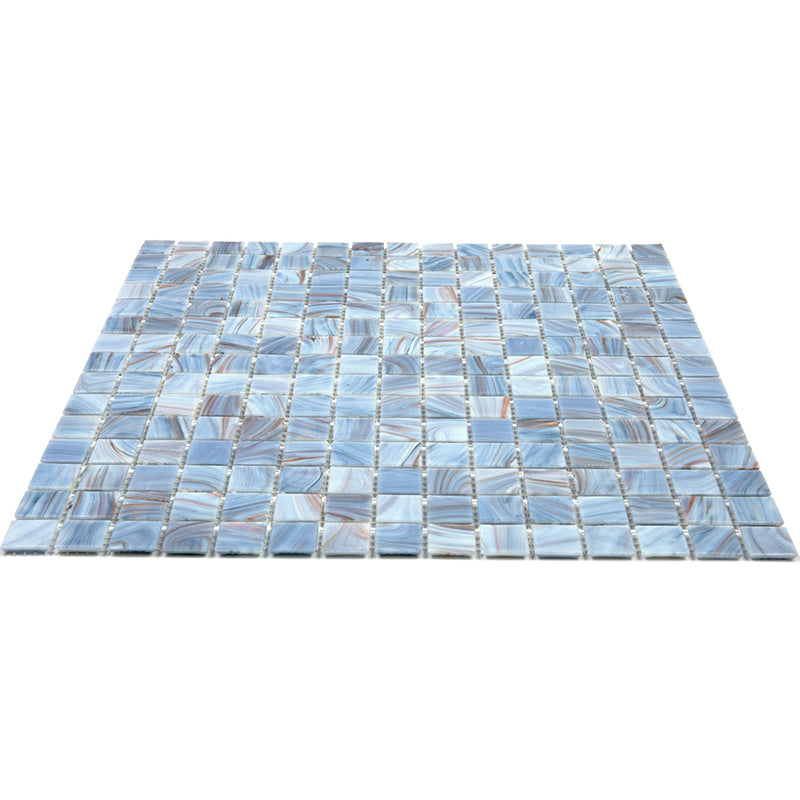 Manatee Blue 12x12 Glossy Uniform Square Glass Mosaic Tile (20 pack, 20 sq ft/case) - Sample