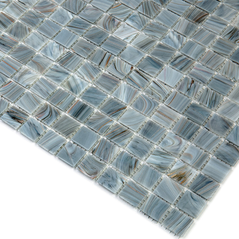 Templeton Gray 12x12 Glossy Uniform Square Glass Mosaic Tile (20 pack, 20 sq ft/case)